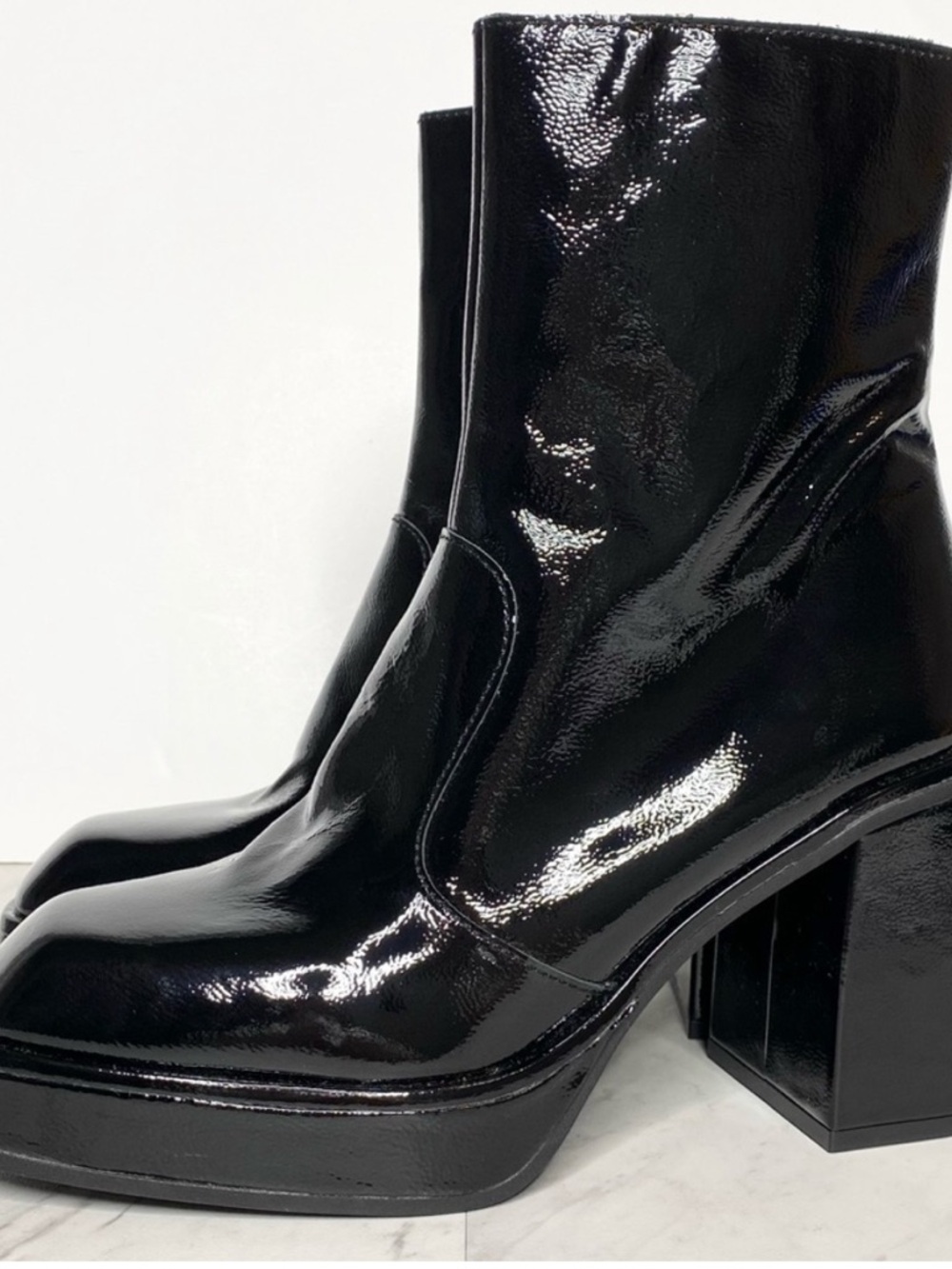 Free People Ruby Shine Black Platform Boot 39